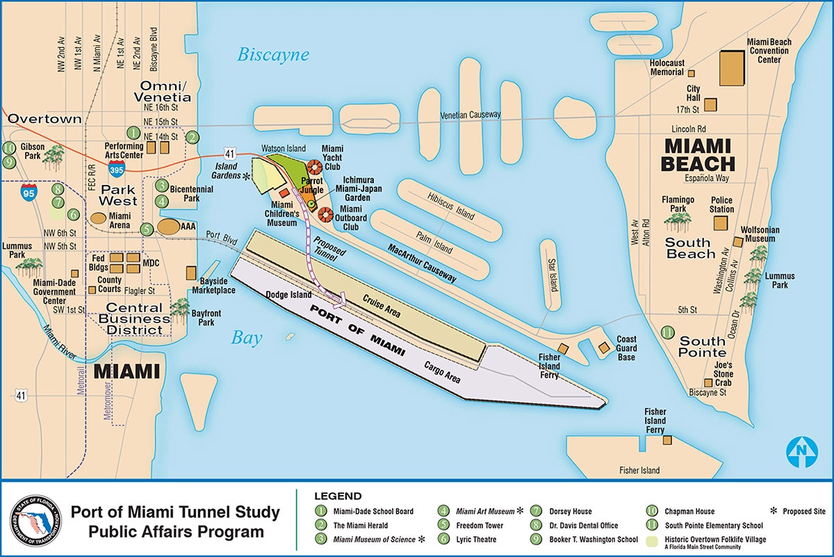 Порт Майами на карте